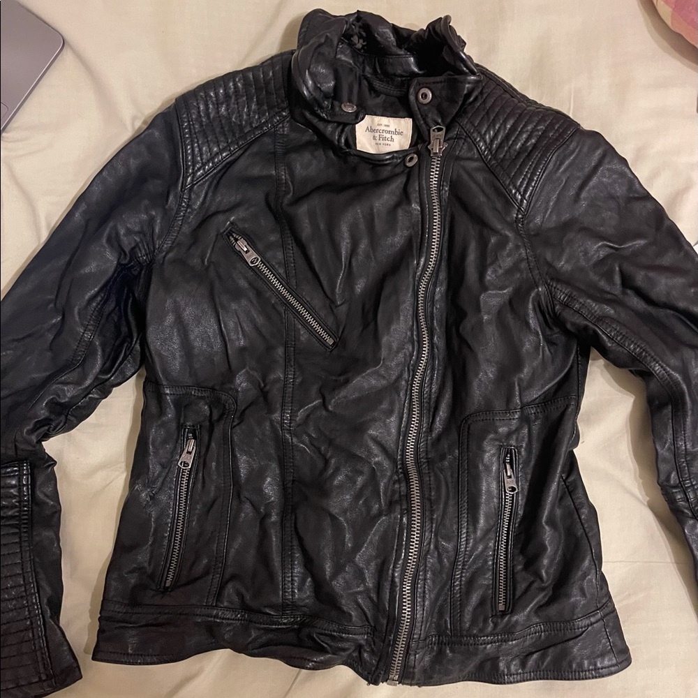 Abercrombie leather jacket